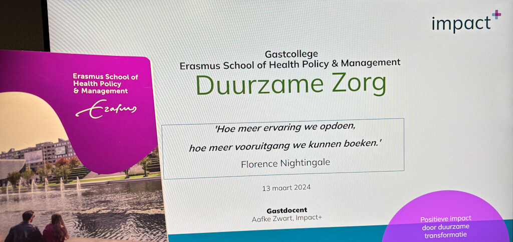 Gastcollega over duurzame zorg bij Erasmus School